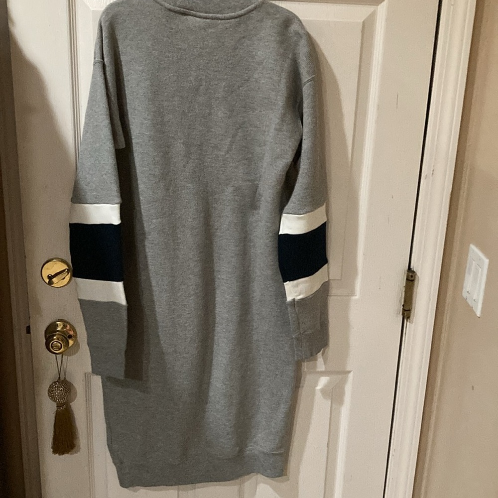 Adidas GREY/WHITE/NAVY Sweater Dress - Picture 4 of 4